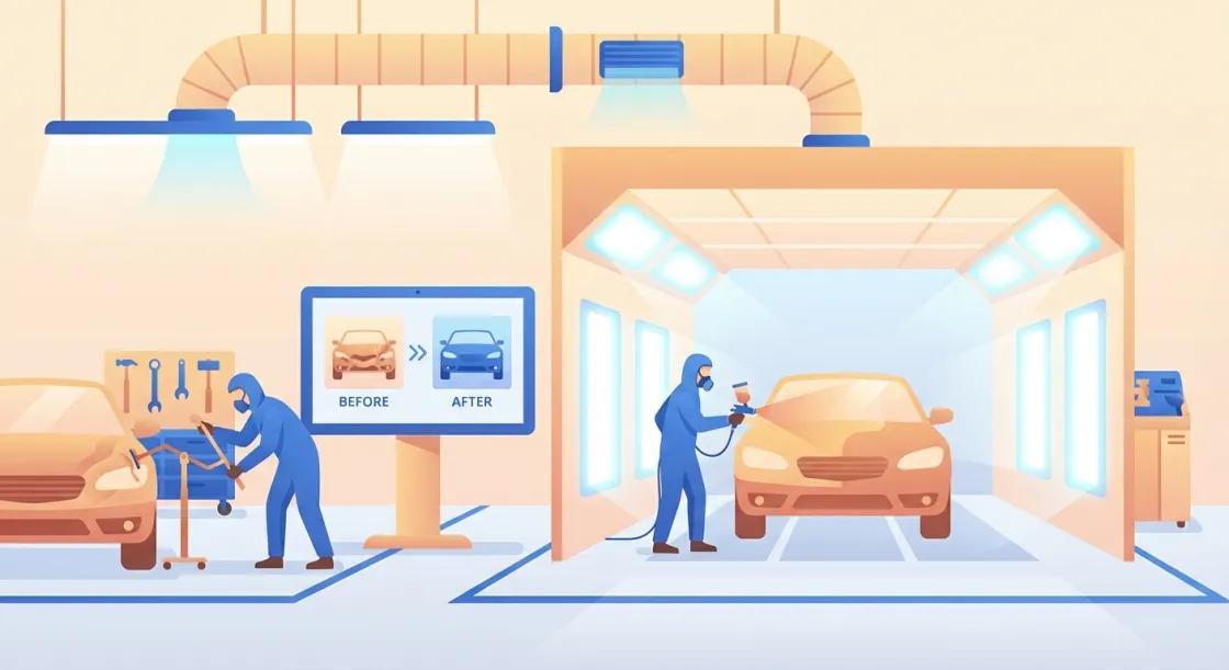Screenshot de Hojalatería y Pintura en Mecánica MX — software para talleres mecánicos