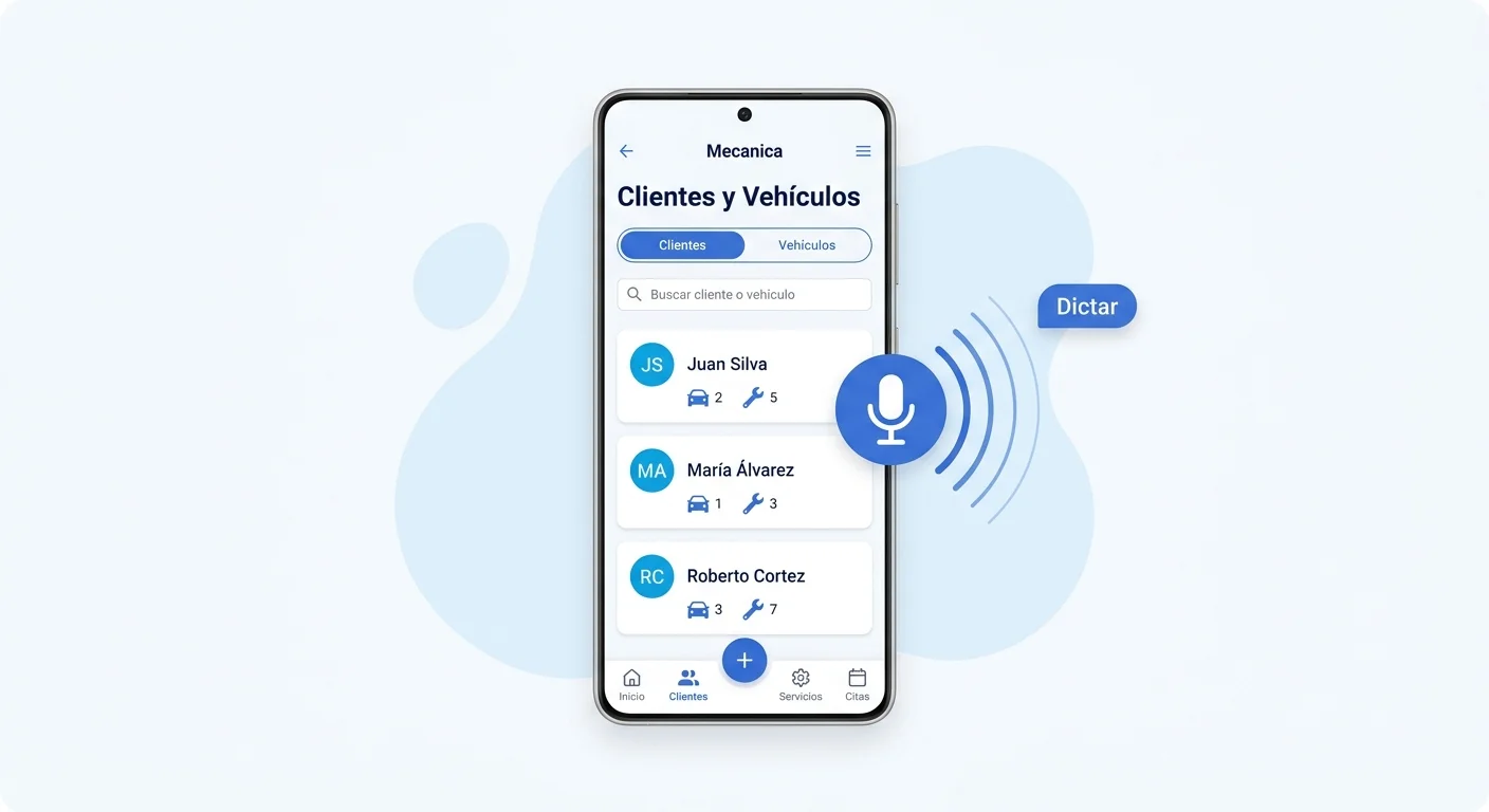Captura de App Móvil en Mecánica MX — software para talleres mecánicos